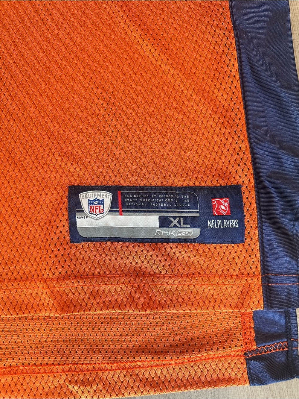 Reebok Brian Dawkins Broncos Men's Orange #20 Football Jersey - Picture 3 of 3